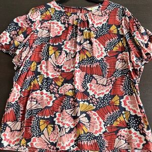 Boden Vibrant Floral Print Blouse